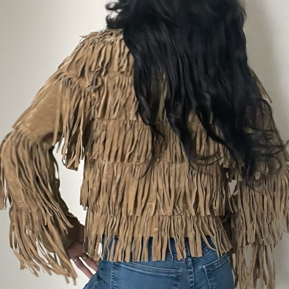 Vintage Full Fringe 100% Leather Jacket - Picture 9 of 15